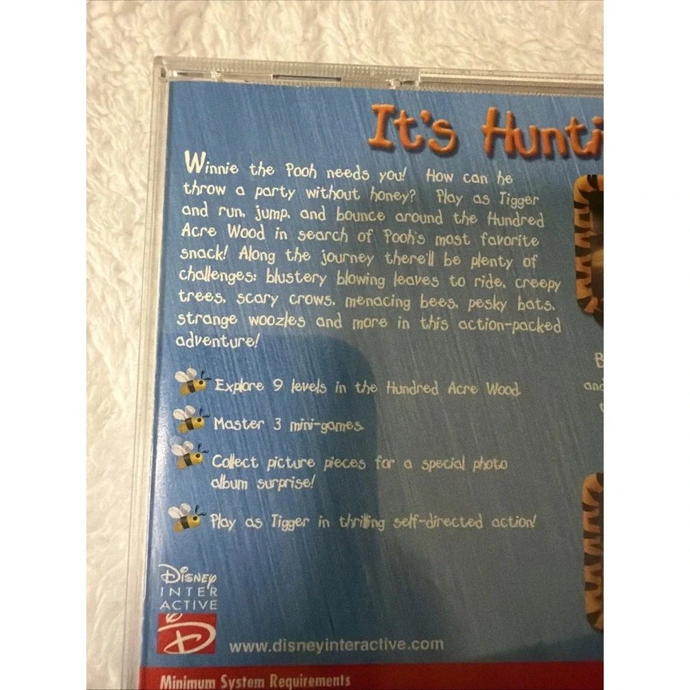 Disneys Tigger's Honey Hunt Junior Adventure PC CD ROM VTG Winnie The Pooh Game